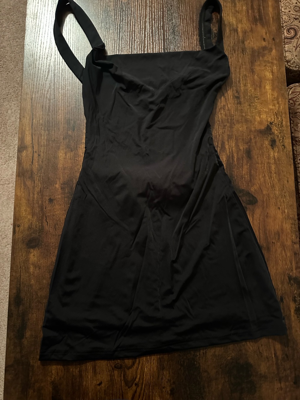 Edikted Black Mini Square-Neck Dress